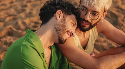 A couple on the beach