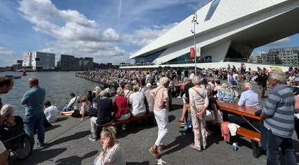 SAIL Amsterdam: Crowds gather along the IJ in Amsterdam to watch the Sail-In parade, 20 August 2025