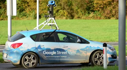 A Google Street View car