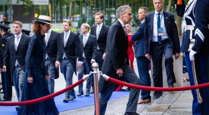 Dutch Prime Minister Dick Schoof enters the Koninklijke Schouwburg in Den Haag for King Willem-Alexander's Prinsjesdag speech from the throne about the 2026 national budget. 16 September 2025