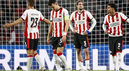Ivan Perisic of PSV Eindhoven reacts after trailing 0-3 against Royale Union Saint-Gilloise in the UEFA Champions League at Philips Stadion, Eindhoven, September 16, 2025.
