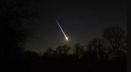 Asteroid 2023 CX1 enters the Earth's atmosphere over the north of France. 