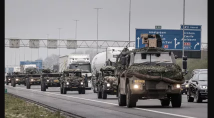 Archive photo of a Dutch military convoy