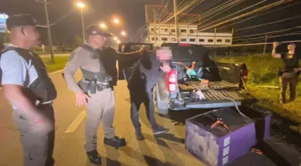 Ban Ped Police in Thailand arrest Dutch man Sijtse K., 60, for stealing a Siam Commercial Bank ATM from a location in Khon Kaen. 21 Sept. 2025