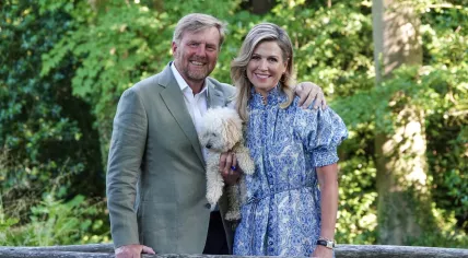 King Willem-Alexander and Queen Maxima during their summer photo shoot in the gardens of Huis ten Bosch palace, 30 June 2025