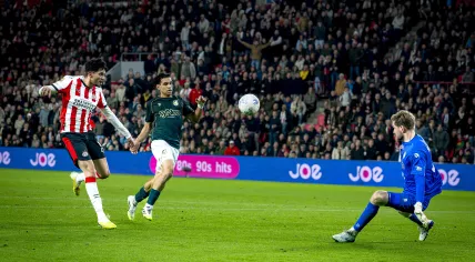 PSV Eindhoven forward Ricardo Pepi scores the 4-1 during the match PSV Eindhoven vs Fortuna Sittard at the Philips stadium for the Dutch Vriendenloterij Eredivisie season 2025-2026 in EINDHOVEN, Netherlands on 31 oktober 2025,