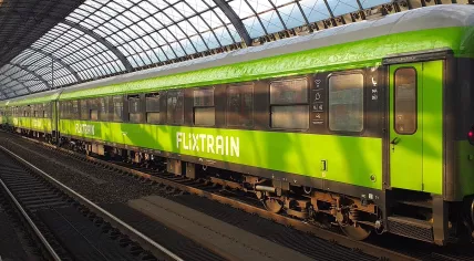 Flixtrain at the railway station Berlin-Spanda, 14 October 2022