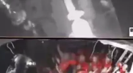 Screenshot: Footage from one of the boats in the Global Sumud Flotilla shows Israeli soldiers boarding while passengers sit with their hands visible, 1 October 2025