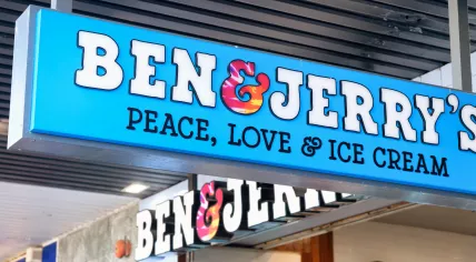 Ben & Jerry's ice cream sign