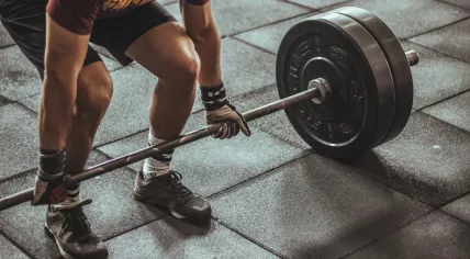Powerlifting, deadlifting, and fitness at the gym