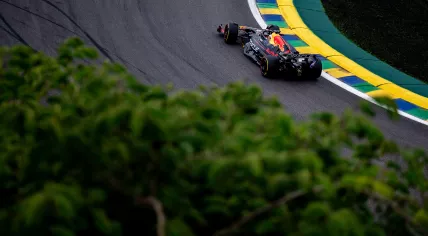 Max Verstappen in the Red Bull Racing RB21 during the 2025 Formula 1  Sao Paulo Grand Prix, 21th round of the 2025 FIA Formula One World Championship from November 7 to 9, 2025 on the Interlagos, in Sao Paulo, Brazil