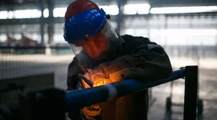A shipyard worker