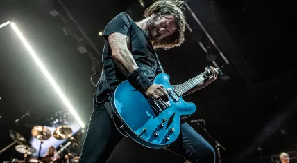 Foo Fighters performing in New York in 2023