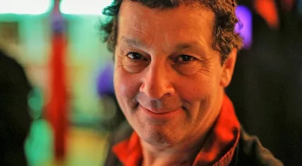 Mike Manicardi, the founder of Amsterdam's Badhuistheater, an independent and international theater on the city's east side