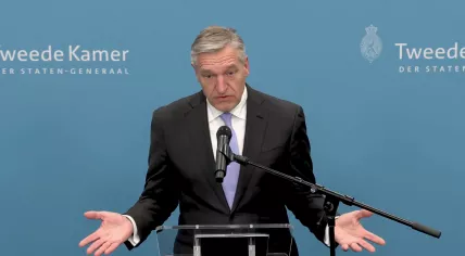 Informateur Sybrand Buma speaking after delivering his final report on the 2025 Cabinet Formation, December 8, 2025.