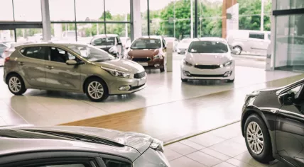 Cars at a showroom