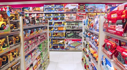 Inside a toy store