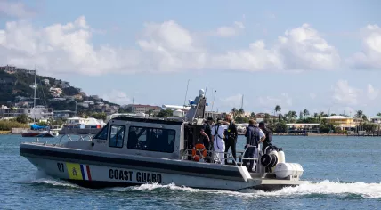 One of a dozen Metal Sharks operated by the Dutch Caribbean Coast Guard. January 2025