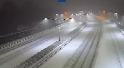 A snowy A28 near Groningen. 9 January 2026