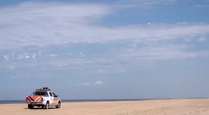 Dutch police car on Terschelling 