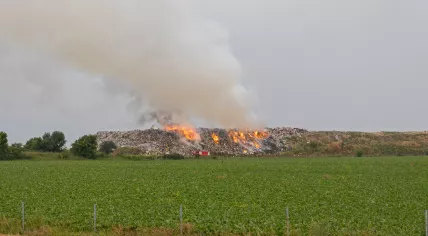 Landfill fire