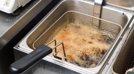 Frying in oil.