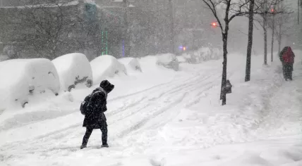 Walking in snow