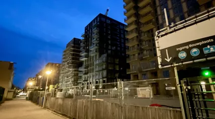 Construction of housing and mixed-use facilities near Osdorpplein in Amsterdam Nieuw-West. 18 October 2025