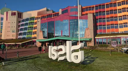 The visitors entrance to the Isala Hospital in Zwolle