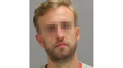 Booking photo of Johannes van H. after he was arrested for opening the emergency door of a KLM flight about to depart Atlanta for Amsterdam. 25 Nov. 2026
