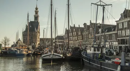 Along the shore of the Noord-Holland city of Hoorn in 2020