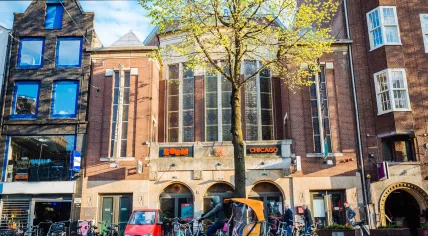 Archive photo of the Boom Chicago Comedy Theater in on Rozengracht in Amsterdam. 2022