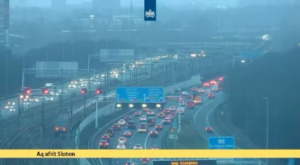 Drivers were forced to take it slow on the A4 in and out of Amsterdam, Noord-Holland. 19 Feb. 2026