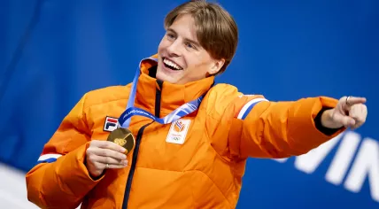 Jens van ’t Wout wins second gold at the Milan winter olympics. Feb. 14, 2026