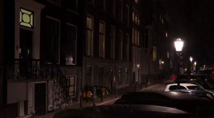 Dark street in Amsterdam