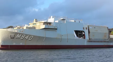 The Belgian M940 Oostende under construction in France, October 2023
