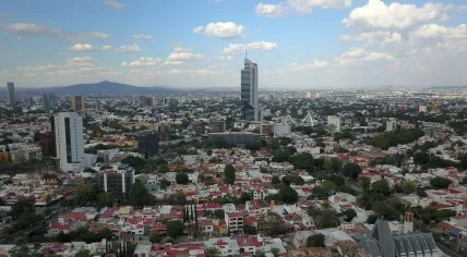 Aerial view in the city of Guadalajara, Mexico