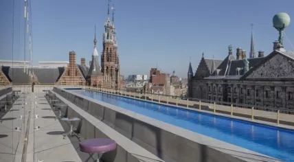 View from the rooftop pool at the W Hotel Amsterdam debut in 2015