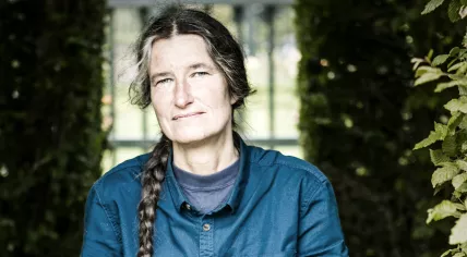 Dutch author known as Anjet Daanje, the pseudonym used by Anjet den Boer, seen in a photo circulated after she won the Constantijn Huygens-prijs in 2023. Undated.