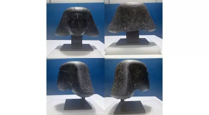 Several angles of the sculpted head believed to depict a high-ranking official from the reign of Pharaoh Thutmose III from the 15th century BCE, seized by Dutch police at TEFAF in Maastricht in 2022. Image released in 2026