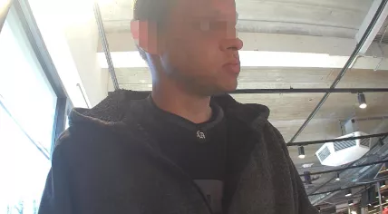 Anne D., a convicted sex offender who escaped custody, seen in footage captured by an ATM. 30 March 2026