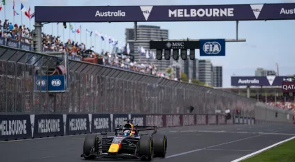 March 8, 2026: Max Verstappen of Red Bull Racing drives during the Formula One Australian Grand Prix at Albert Park Circuit in Melbourne.