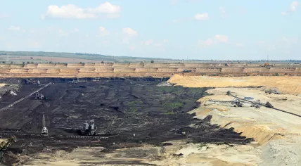 An open-pit coal mine