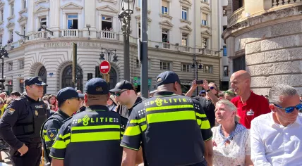 Dutch and Spanish police officers during the Valencia’s Fallas festival, 15 March 2026