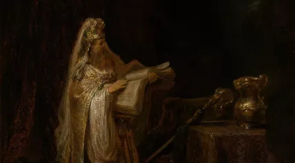 Vision of Zacharias in the Temple (1633) by Rembrandt van Rijn.