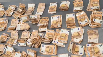Police in the Westelijke Mijnstreek region intercepted 50,000 euros hidden inside a teddy bear at a DHL postal sorting center in Beek, near Maastricht Aachen Airport. April 12, 2026