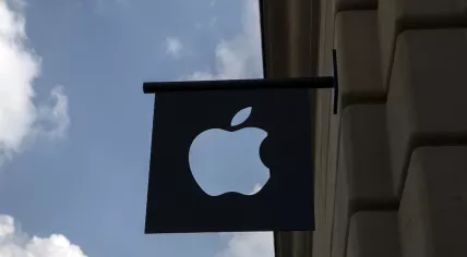 Close Up Apple Logo At Amsterdam The Netherlands 23-8-2022