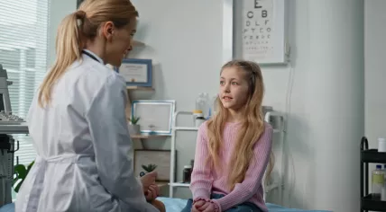 Child at an appointment. 