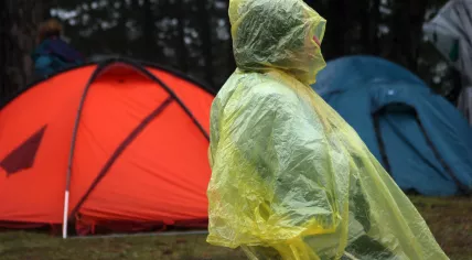 Camping in the rain