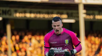 Etienne Vaessen during a Go Ahead Eagles - RKC Waalwijk match on 19 April 2023